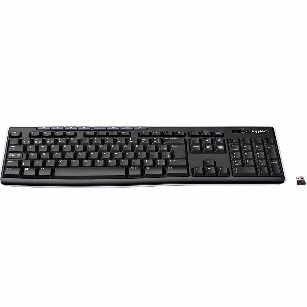 Teclado Logitech K270 Sem Fio, Multimídia, Unifying, ABNT2