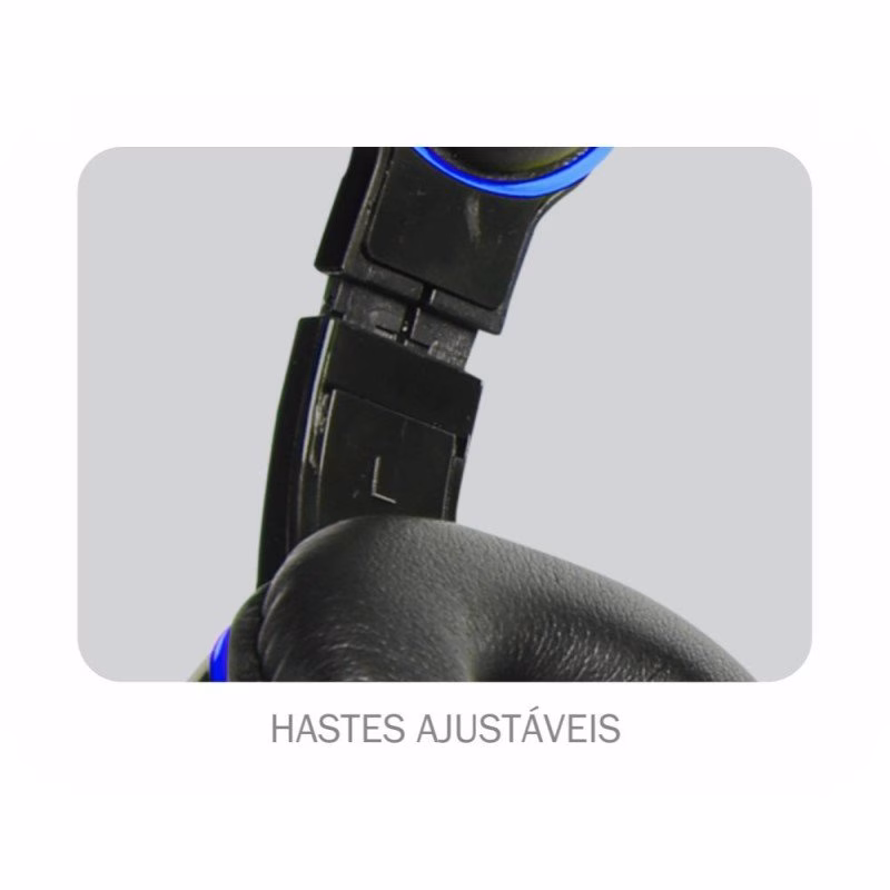 Headset Gamer K-Mex Preto e Azul - AR-S501 - Imagem 2