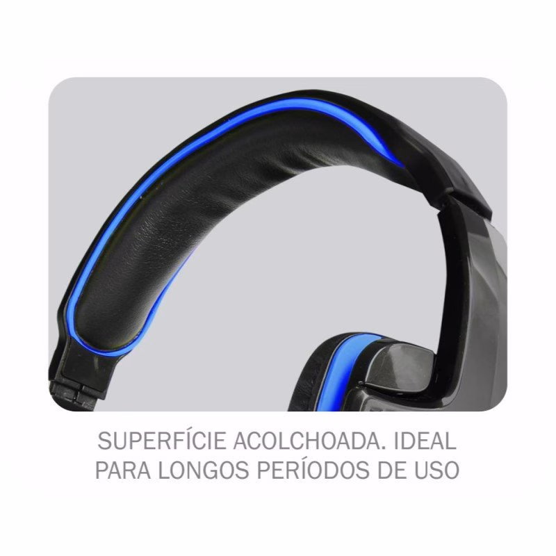 Headset Gamer K-Mex Preto e Azul - AR-S501 - Imagem 3
