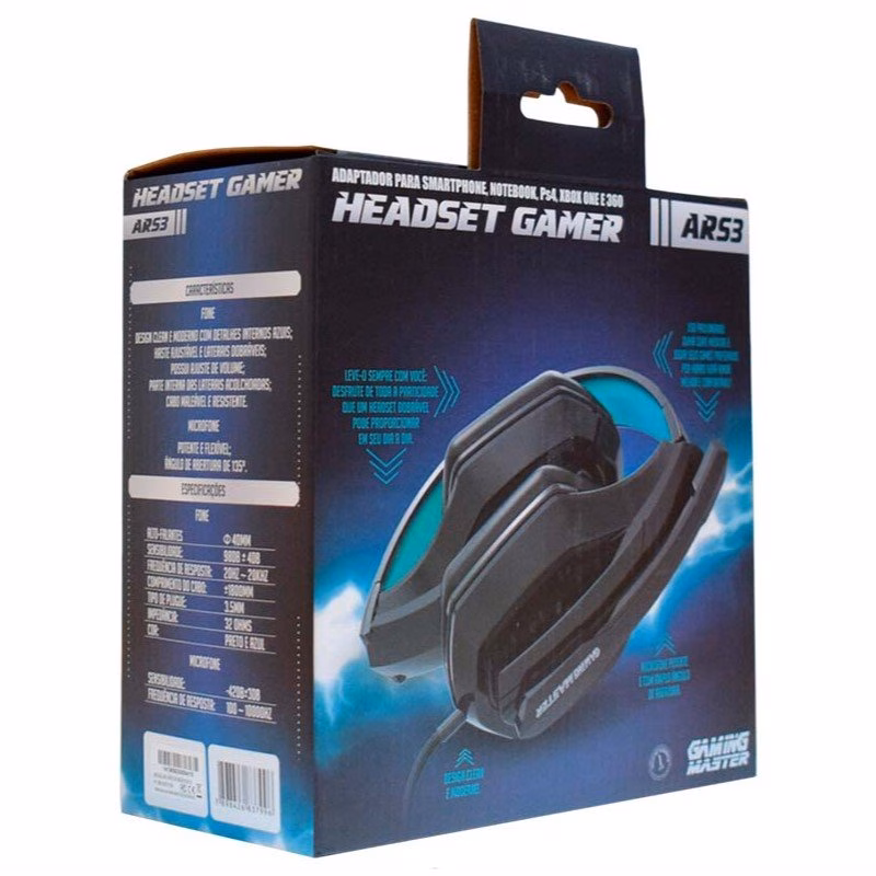 Headset Gamer K-Mex Preto e Azul - ARS3 - Imagem 5