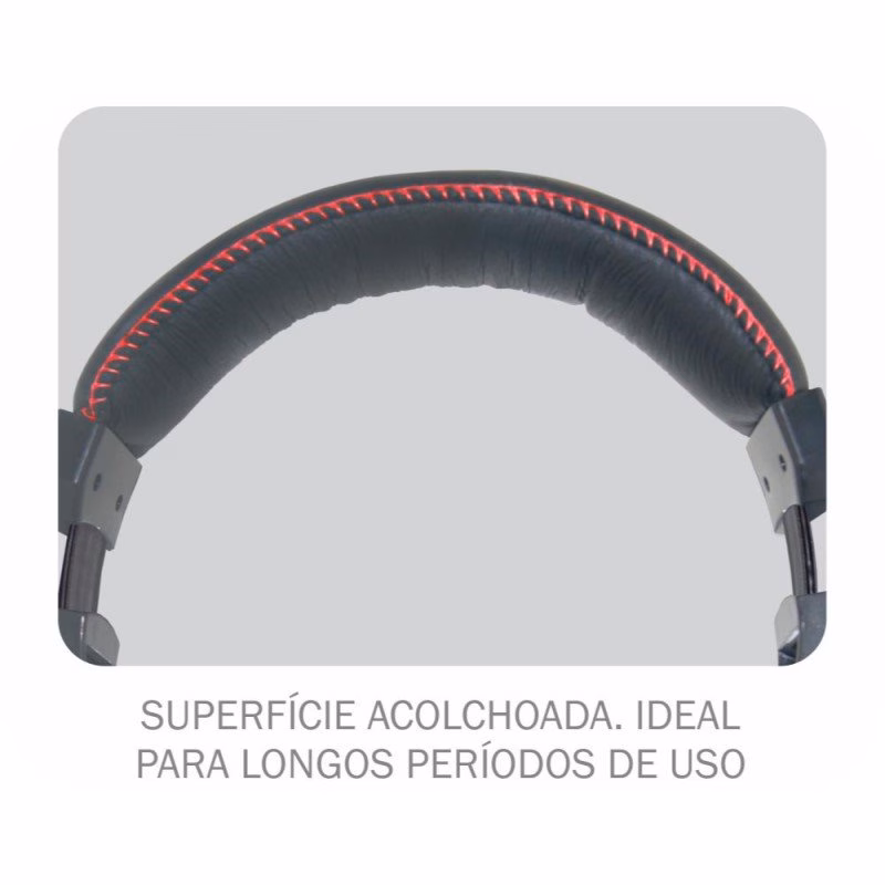 Headset Gamer K-Mex Preto e Vermelho - ARS-1080 - Imagem 4