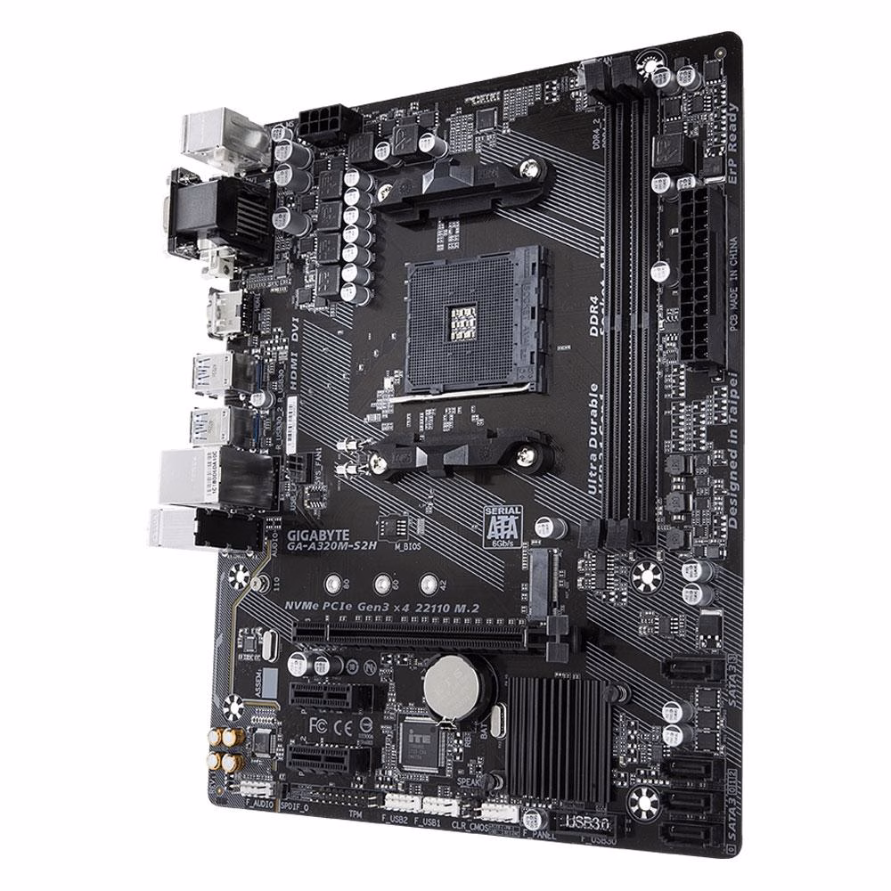 Placa-Mãe Gigabyte GA-A320M-S2H, AMD AM4, mATX, DDR4 - Imagem 3