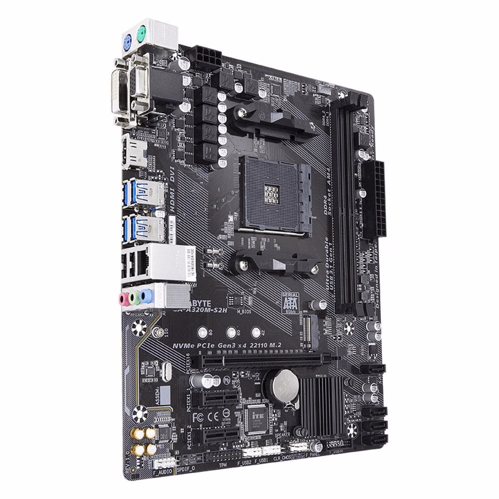 Placa-Mãe Gigabyte GA-A320M-S2H, AMD AM4, mATX, DDR4 - Imagem 4