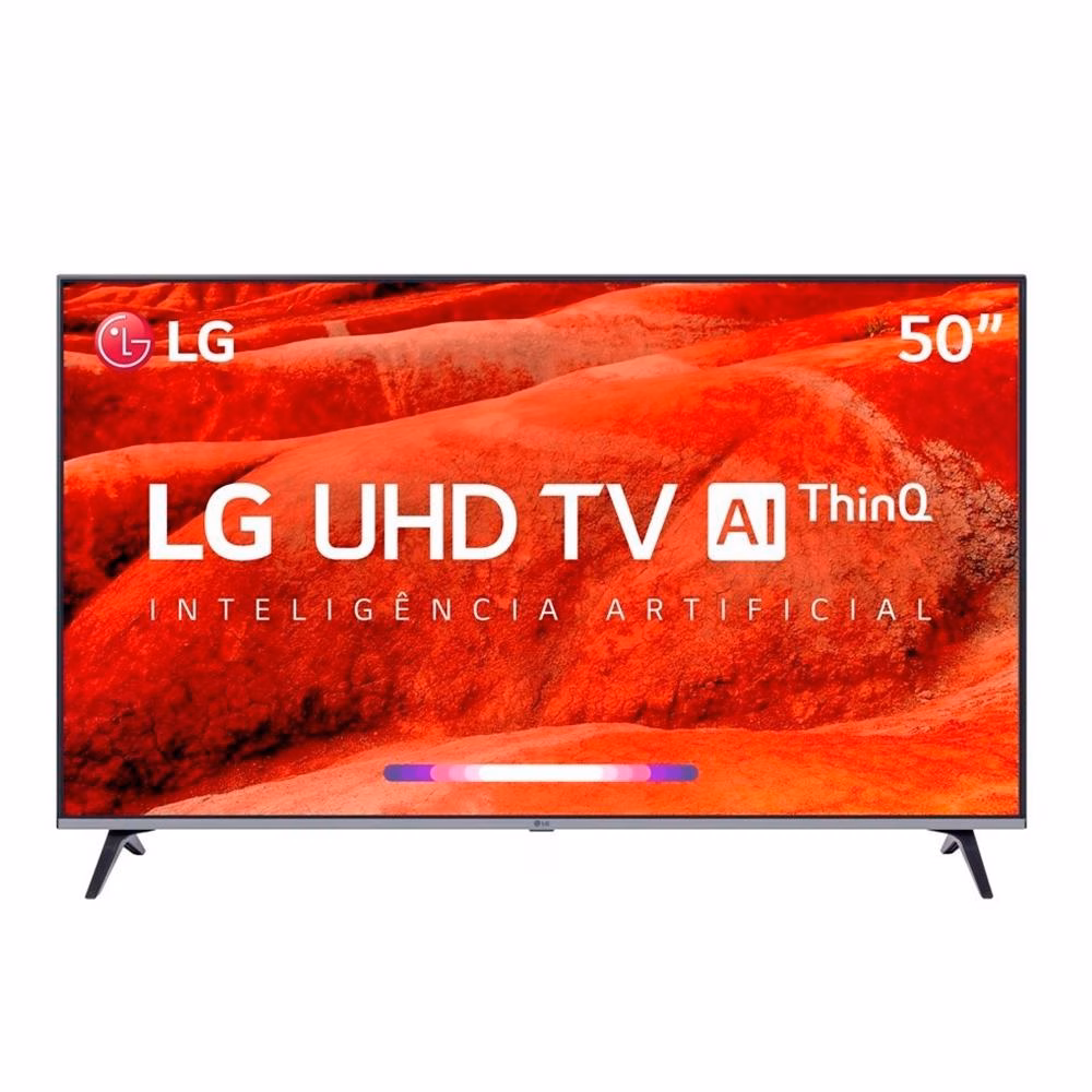 Smart TV LED 50" UHD 4K LG, HDMI, USB, Wi-Fi, Bluetooth, HDR, ThinQ AI - 50UM751C0SB.BWZ