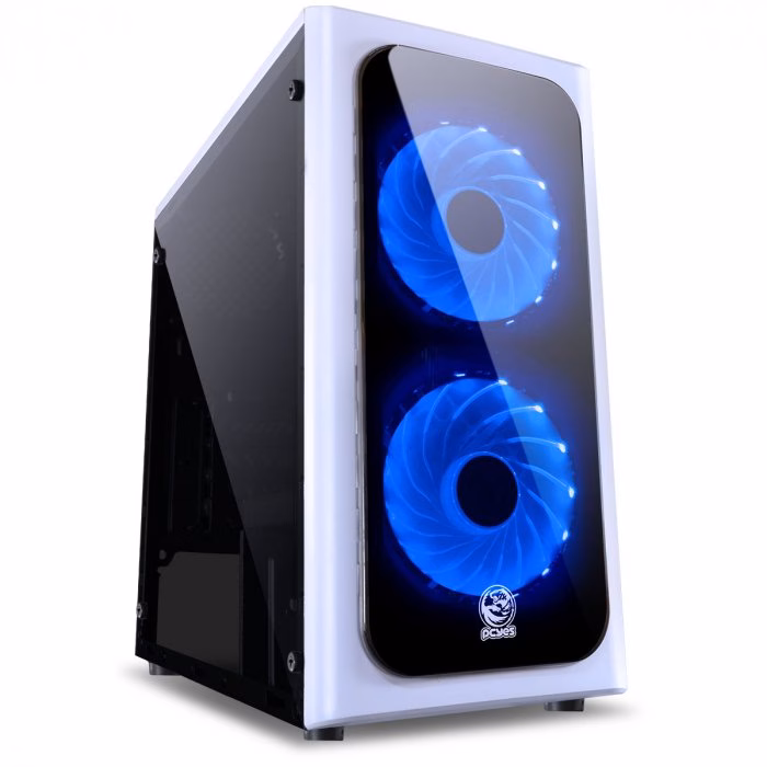 Gabinete Gamer PCyes Venus, Mid Tower, Com 2 Fans, Lateral de Acrílico, Branco, Sem Fonte - Imagem 3