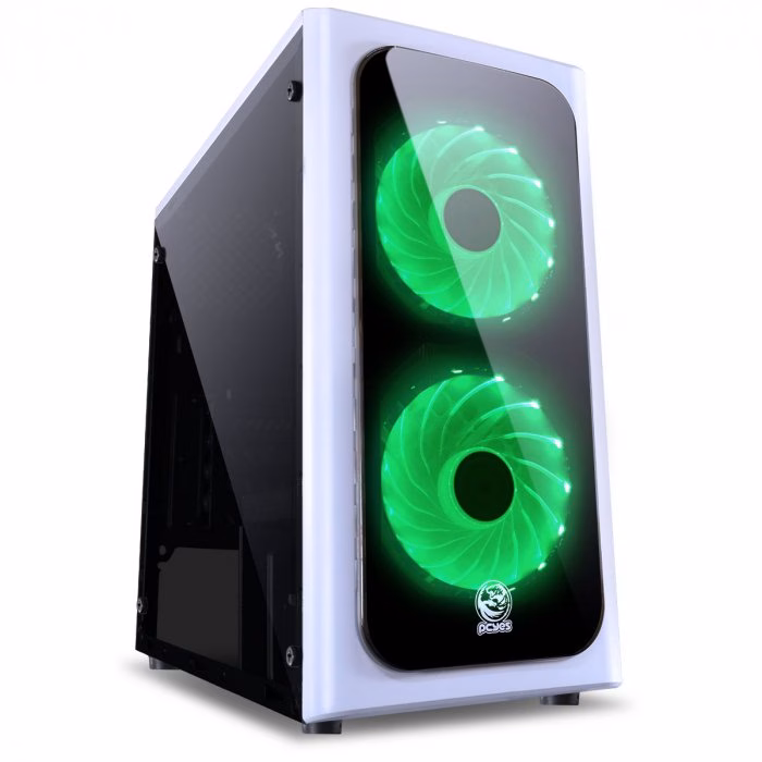 Gabinete Gamer PCyes Venus, Mid Tower, Com 2 Fans, Lateral de Acrílico, Branco, Sem Fonte - Imagem 4