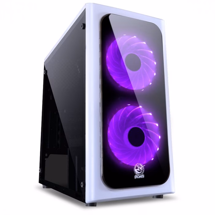Gabinete Gamer PCyes Venus, Mid Tower, Com 2 Fans, Lateral de Acrílico, Branco, Sem Fonte - Imagem 6