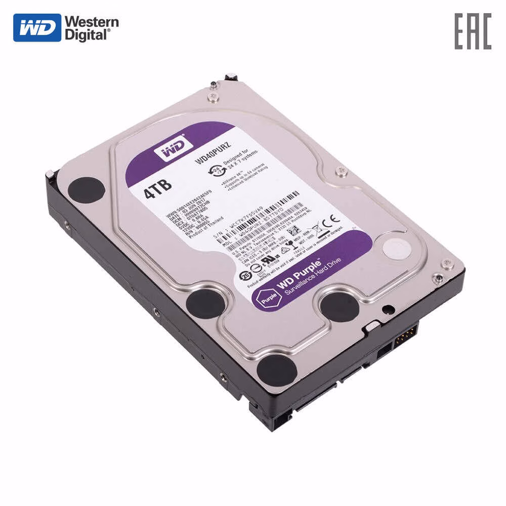 Disco Rígido Western Digital Purple Surveillance 4TB Sata III WD40PURZ - Imagem 2