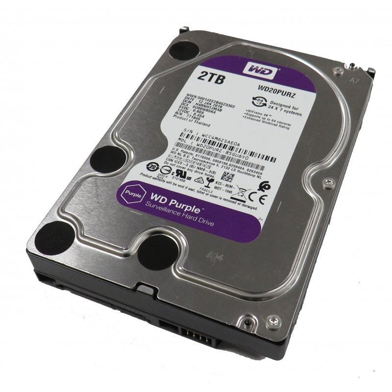 Disco Rígido Western Digital Purple Surveillance 2TB Sata III WD20PURZ ...