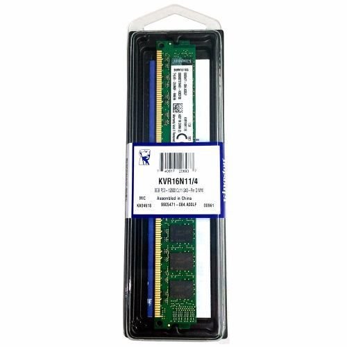 Memória Kingston 4GB DDR3 1600MHz CL11 KVR16N11/4 - Premium Computadores