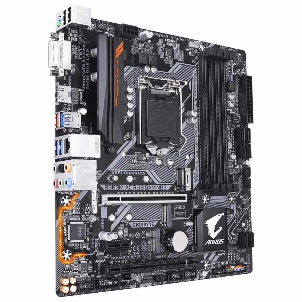 Placa Mãe Gigabyte B360M Aorus Gaming 3, Intel LGA 1151, mATX, DDR4 - Imagem 3
