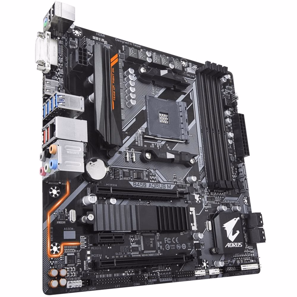Placa Mãe Gigabyte B450 Aorus M, AM4, mATX, DDR4 - Imagem 3