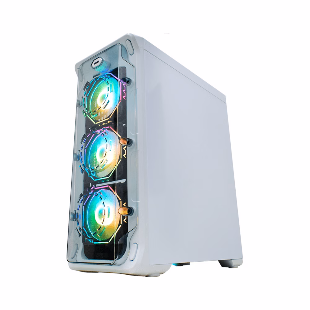 Gabinete Gamer K-Mex CG-04B1 White Trooper Polygon - Imagem 3
