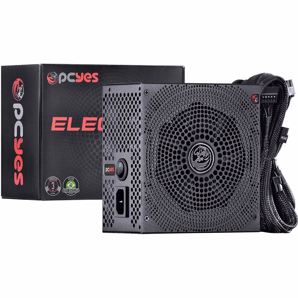 Fonte PCYes 400W Electro V2, 80 Plus White ELV2WHPTO400W