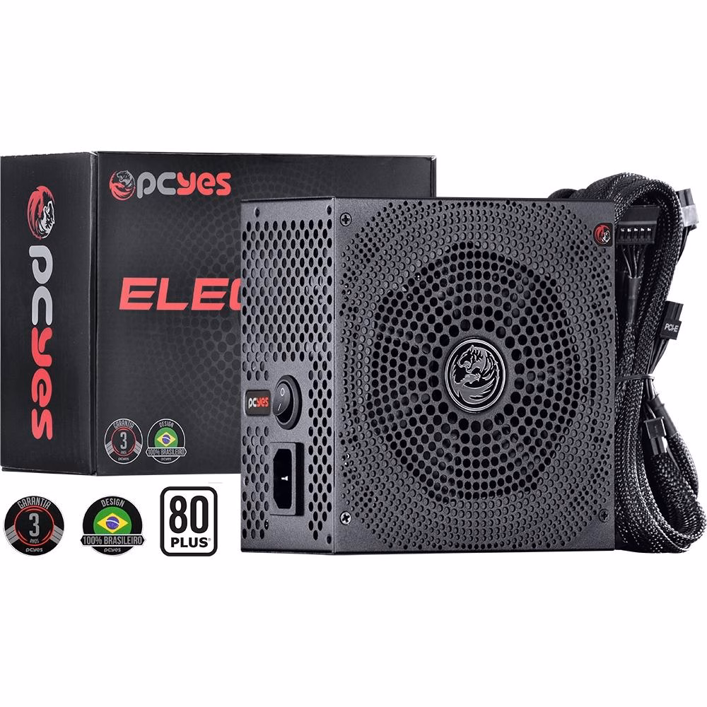 Fonte PCYes Electro V2 500W, 80 Plus White ELV2WHPTO500W