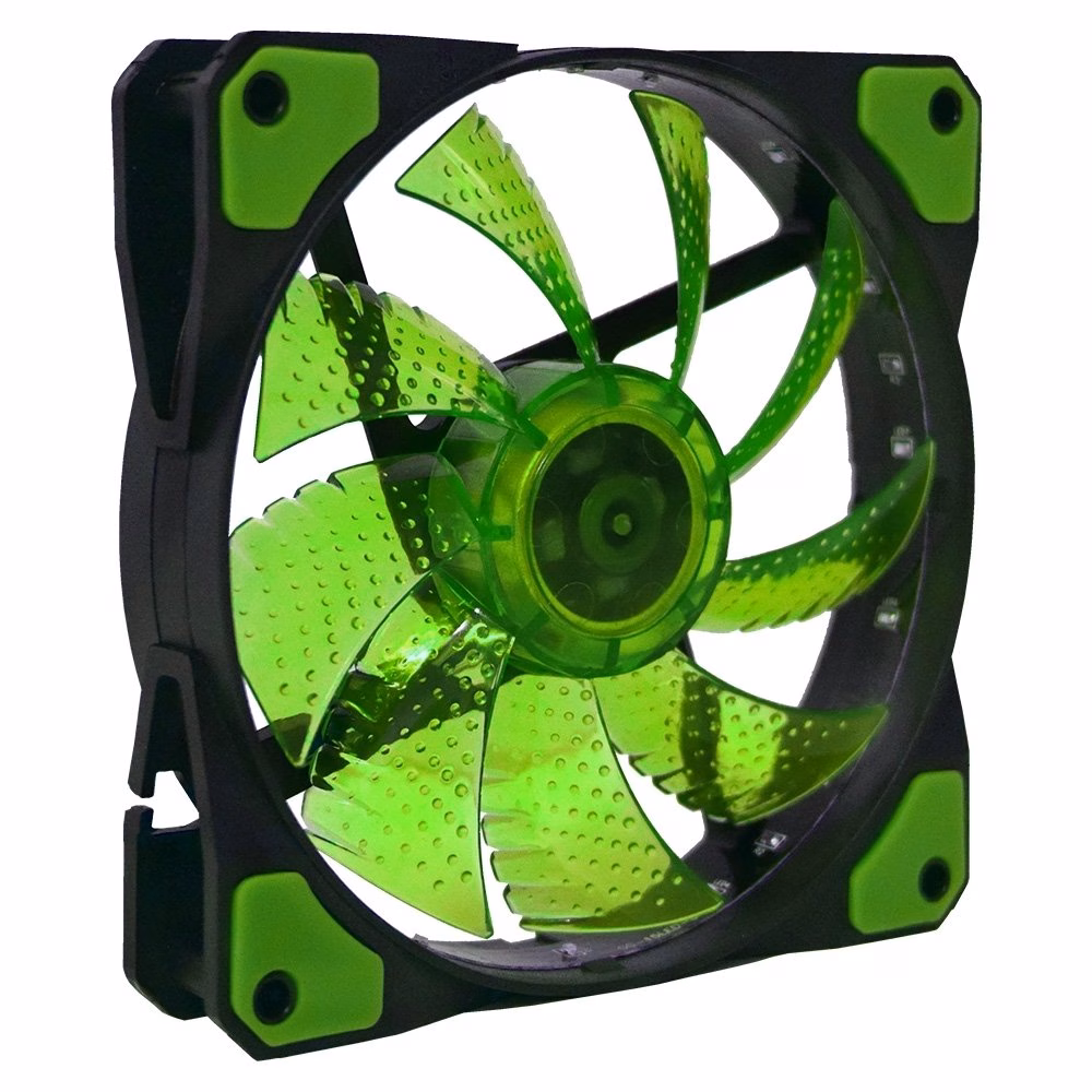 Cooler Fan K-Mex AF-E1225 120x120mm Led Verde