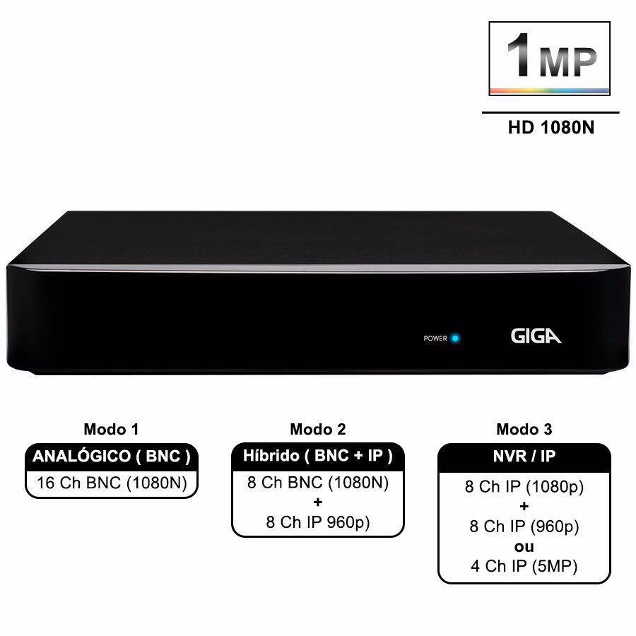 DVR Giga Security GS0182 16 Canais Orion 1080P - Imagem 3