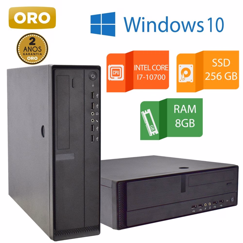 WorkStation ORO Intel i7-10700, 8GB DDR4, SSD 256GB, Windows 10 Pro