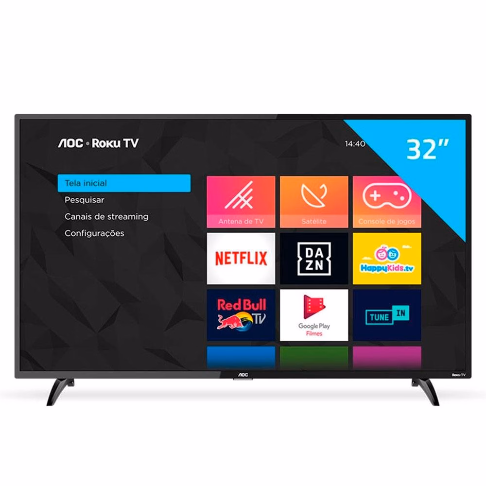 Smart TV AOC 32S5195/78G LED 32", 3 HDMI, 1 USB, Wi-Fi