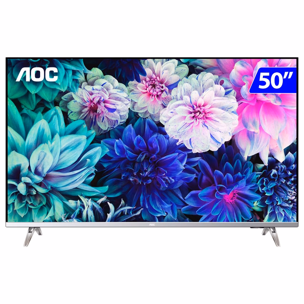 Smart TV AOC 50U6305/78G 50", 3 HDMI, 2 USB, Wi-Fi e 4K