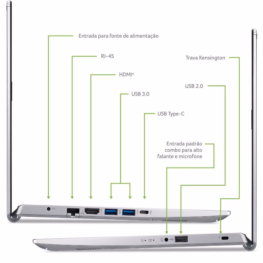 Notebook Acer Aspire 5, Intel Core I5-1035G1, 8GB, SSD 256GB, Tela 14", Windows 10 - Imagem 4