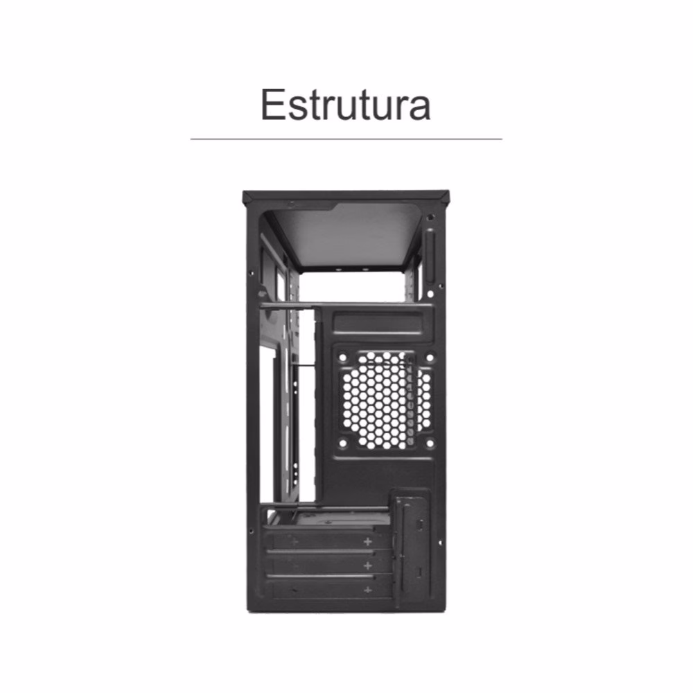 Gabinete K-Mex Micro-ATX GM-02MA com Fonte PX300 Preto - Imagem 5