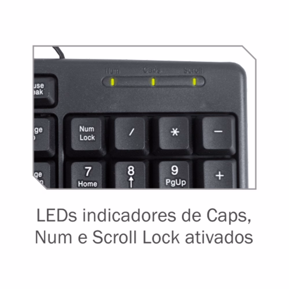 Teclado K-Mex USB ABNT2 Preto - KB-3728 - Imagem 5