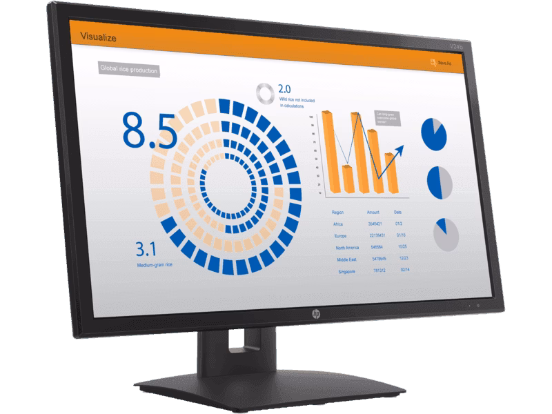 Monitor HP V24B 23,6", Full HD, HDMI, DisplayPort, c/ Ajuste de Altura - Imagem 3