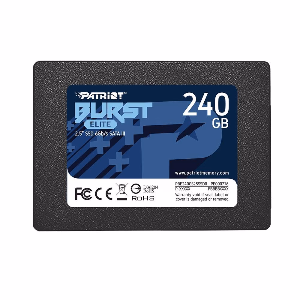 SSD Patriot Burst Elite 240GB, 2.5", SATA III, Leitura: 450MB/s e Gravação: 320MB/s - PBE240GS25SSDR