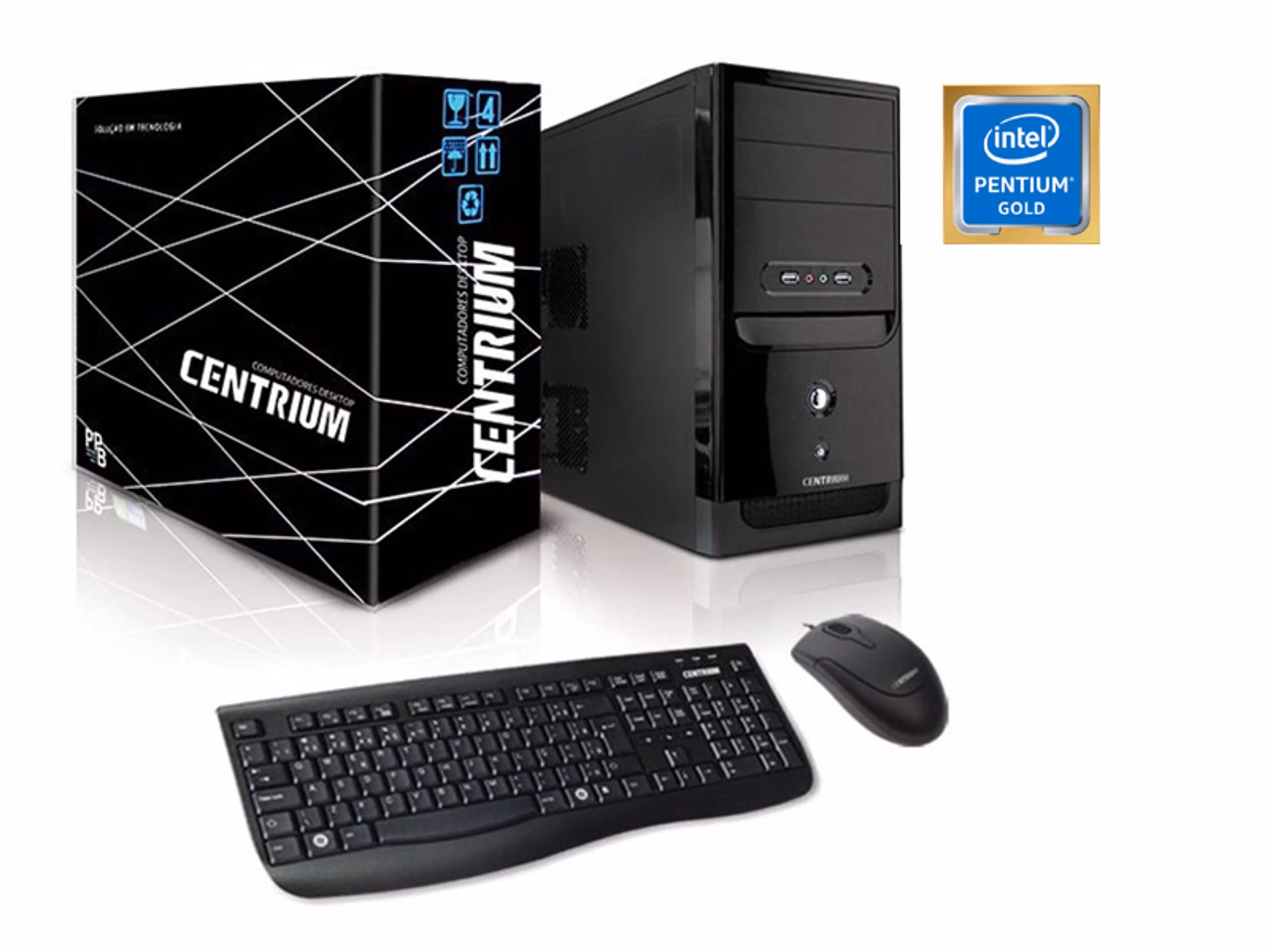 Computador Centrium Intel Pentium G6400 4.0GHZ, 4GB DDR4, SSD 120GB, Windows 10 Pro