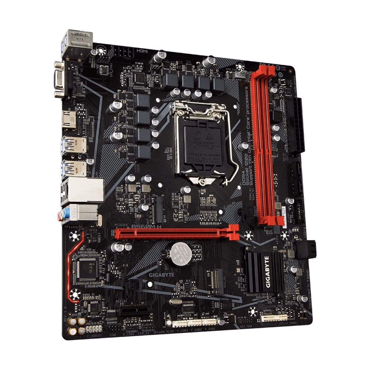 Placa Mãe Gigabyte B560M H, Chipset B560, Intel LGA 1200, mATX, DDR4 - Imagem 3