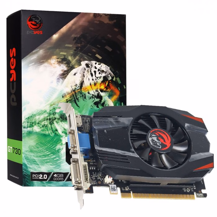 Placa de Video GEFORCE GT 730 GDDR5 4GB 64BITS - PCYES - PJGT7304GB64
