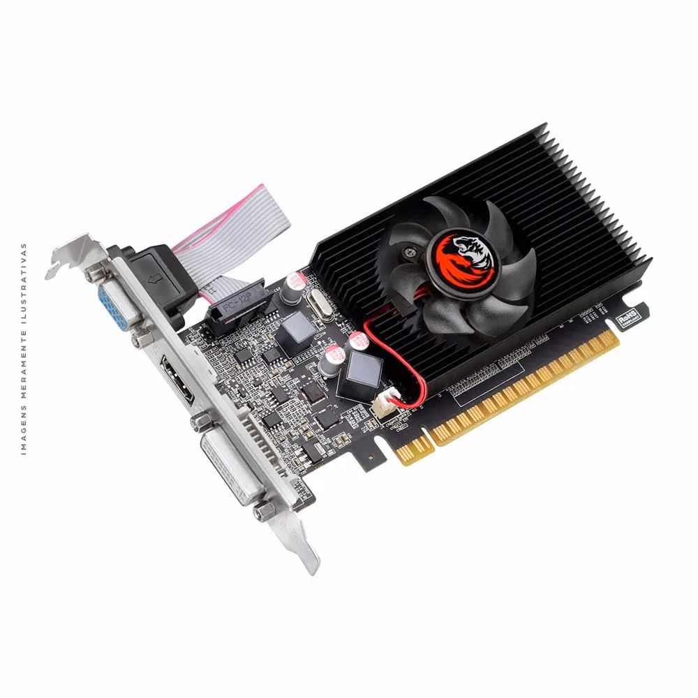 Placa de Vídeo PCYES Geforce GT 610 GDD3 2GB, 64Bit, Single Fan, Low Profile - PA610GT6402D3LP - Imagem 2