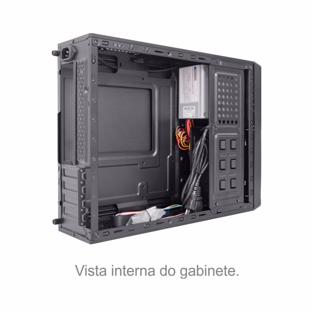 Gabinete K-Mex Slim Micro ATX com fonte PB-200 - GM-04CC - Imagem 2