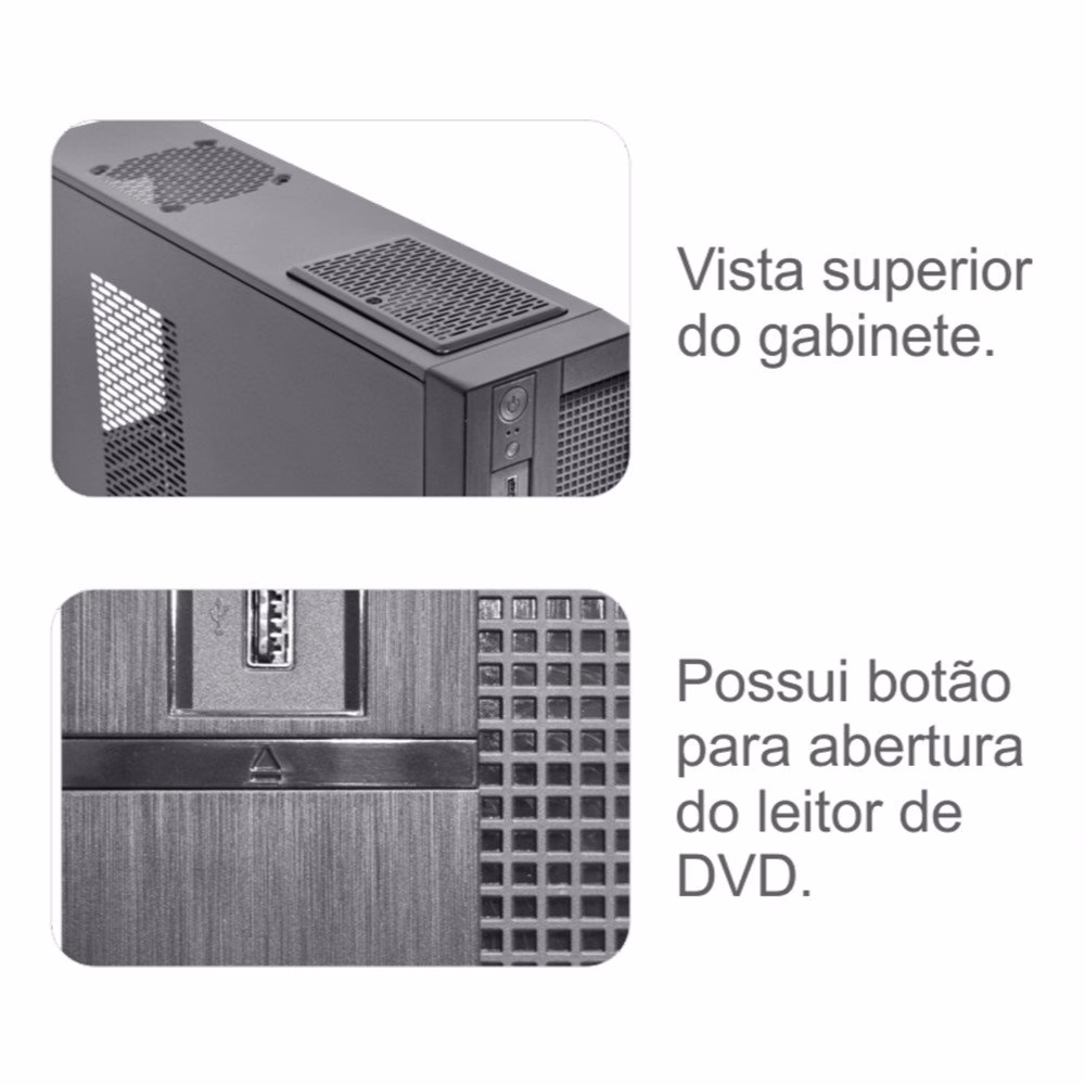 Gabinete K-Mex Slim Micro ATX com fonte PB-200 - GM-04CC - Imagem 5