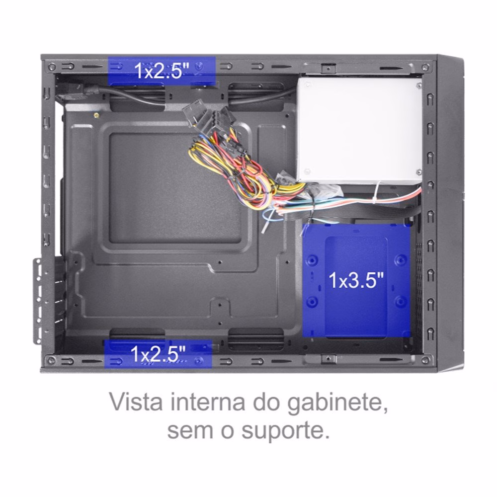 Gabinete K-Mex Slim Micro ATX com fonte PB-200 - GM-04CC - Imagem 7
