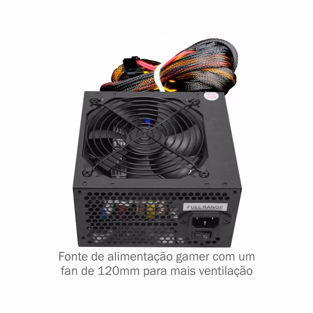 Fonte K-Mex 500W, 80 Plus White, ATX, Com Cabo - EU459 - Imagem 3