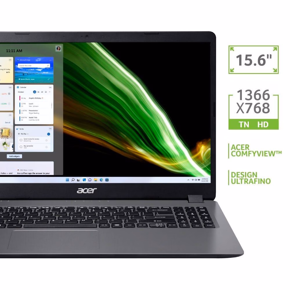 Notebook Acer Aspire 3 Intel Core i3 1005G1, 4GB, 256GB SSD, 15.6", Windows 11 - A315-56-3478 - Imagem 2