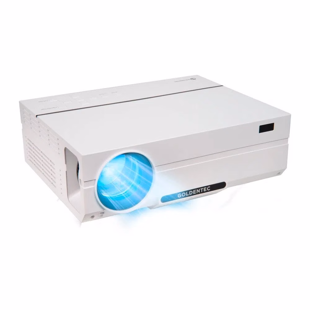 Projetor GoldenTec GT3500 Full HD 3500 Lumens com 2 HDMI, 2 USB, AV e VGA