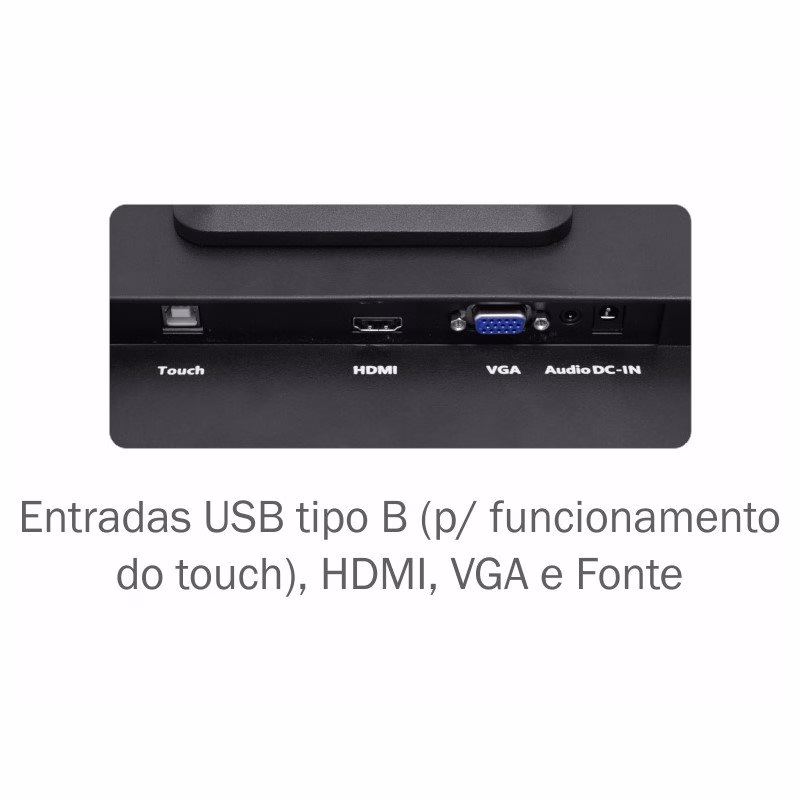 Monitor Touch K-Mex LP-16T2 15,6" USB VGA HDMI - Imagem 6