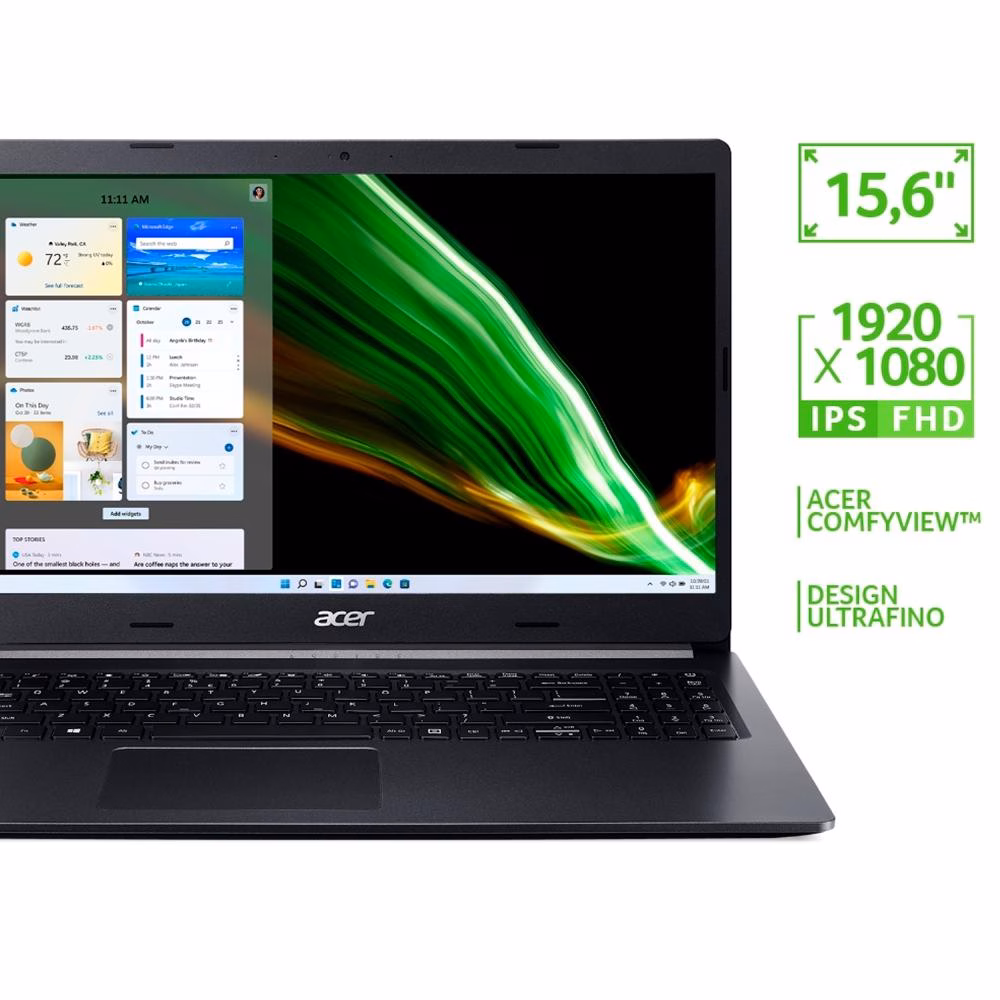Notebook Acer Aspire 5 Intel Core i5-10210U, 8GB RAM, SSD 256GB, 15.6 Full HD, Windows 11, A515-54-505Q - Imagem 3