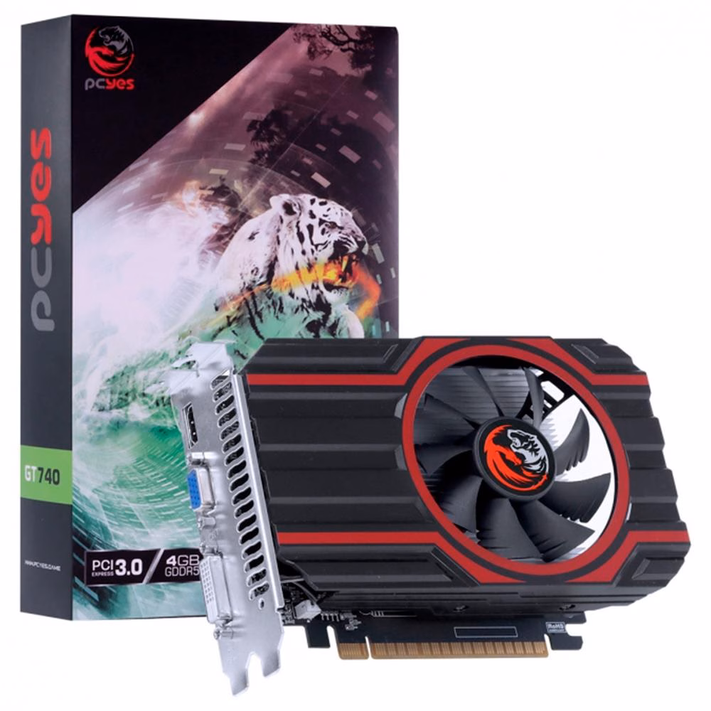 Placa de Vídeo PCyes, NVIDIA GeForce GT 740, 4GB, GDDR5 - PA740GT12804D5FZ
