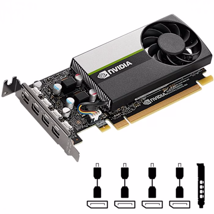 Placa de Video NVIDIA Quadro T600, 4GB GDDR6, 128 Bits (4X MDP) - VCNT600-PORPB