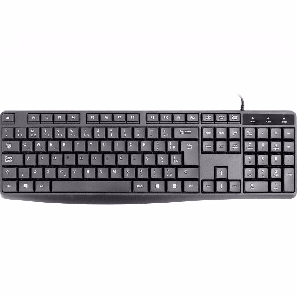 Teclado K-Mex USB ABNT2 Preto - KB-W528