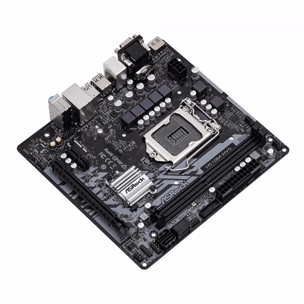 Placa Mãe ASRock H510M-HVS R2.0, Chipset H510, Intel LGA 1200, mATX, DDR4, 90-MXBGT0-A0BAYZ - Imagem 2