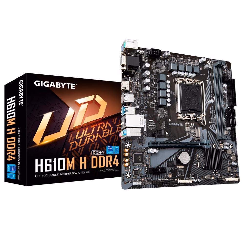 Placa Mãe Gigabyte H610M H DDR4, Chipset H610, Intel LGA 1700, mATX, DDR4