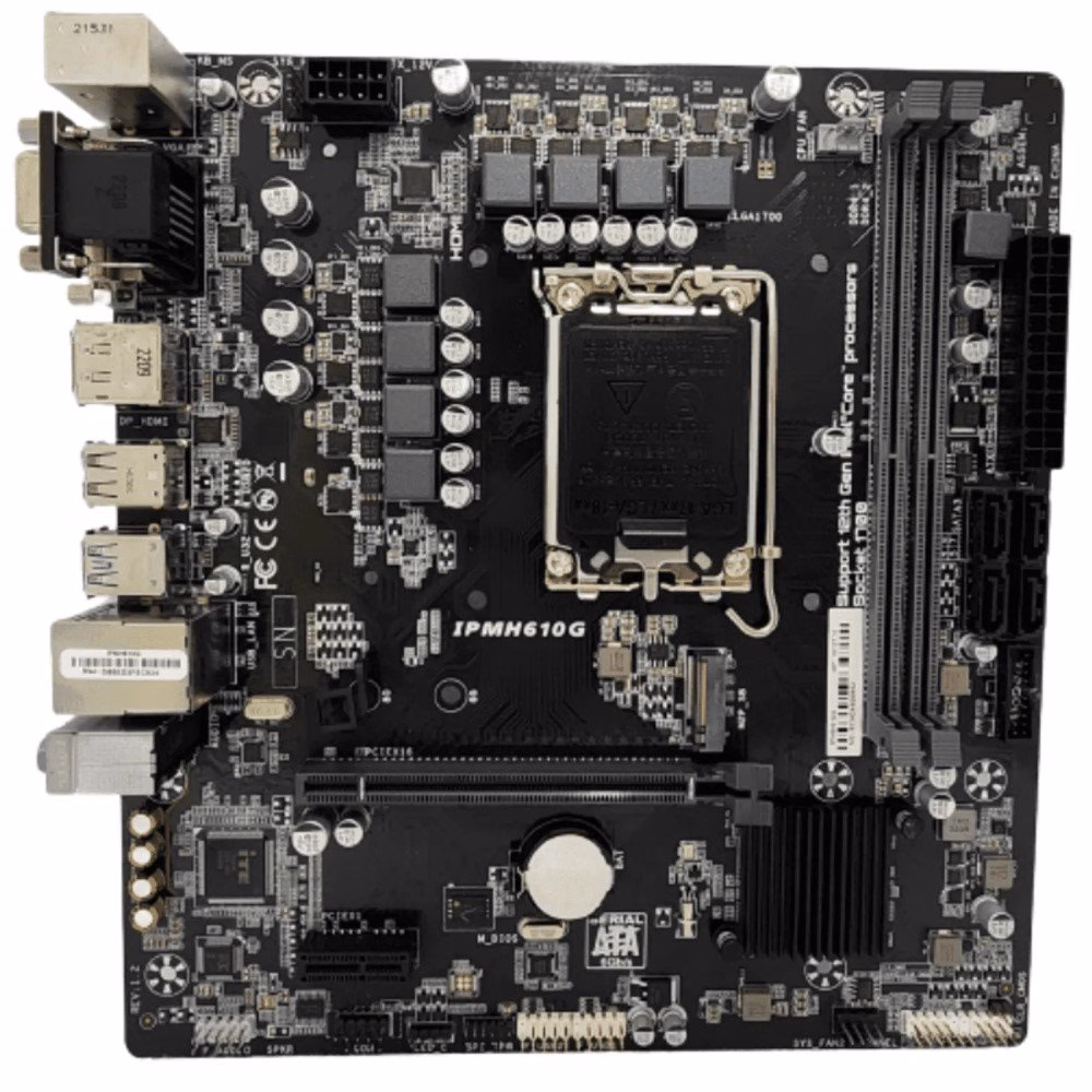 Placa Mãe PCWare IPMH610G, Chipset H610, Intel LGA 1700, mATX, DDR4, OEM
