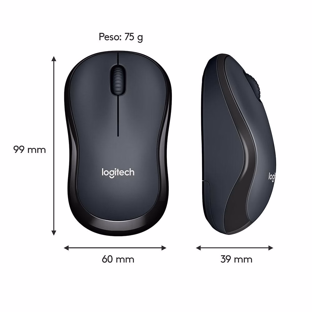 Mouse Sem Fio Logitech M220 com Clique Silencioso, Graphite - Imagem 2