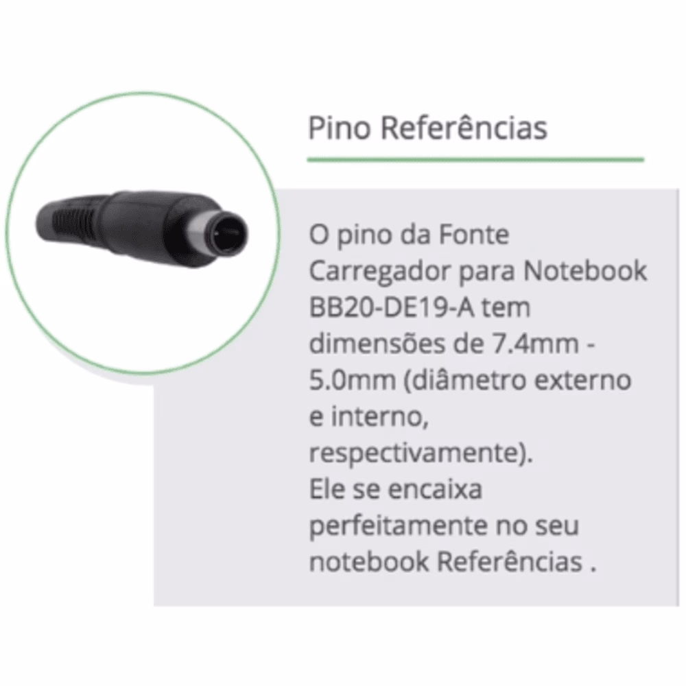 Fonte De Notebook Dell, Bb20-de19-a 65w, 3.34a, 19.5V - Bivolt - Imagem 2