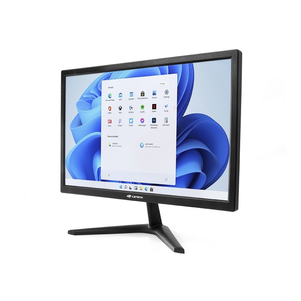Monitor LED 19" HD, MR19, HDMI e VGA, C3Tech Premium Computadores